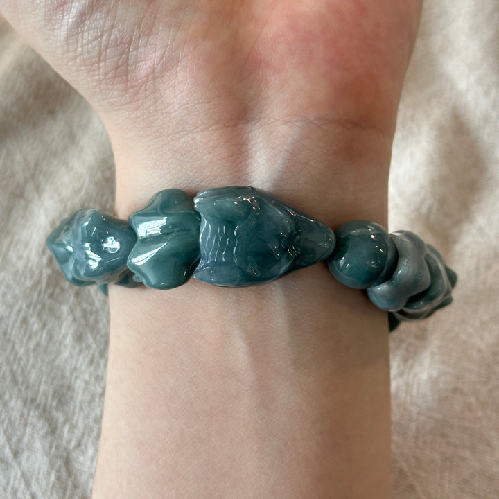 Jadeite Dragon Head Bracelet 10.9-11.3mm