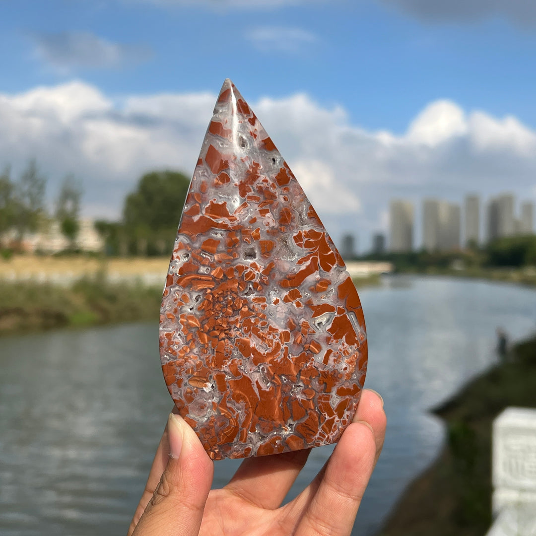 Yellow Agate Teardrop