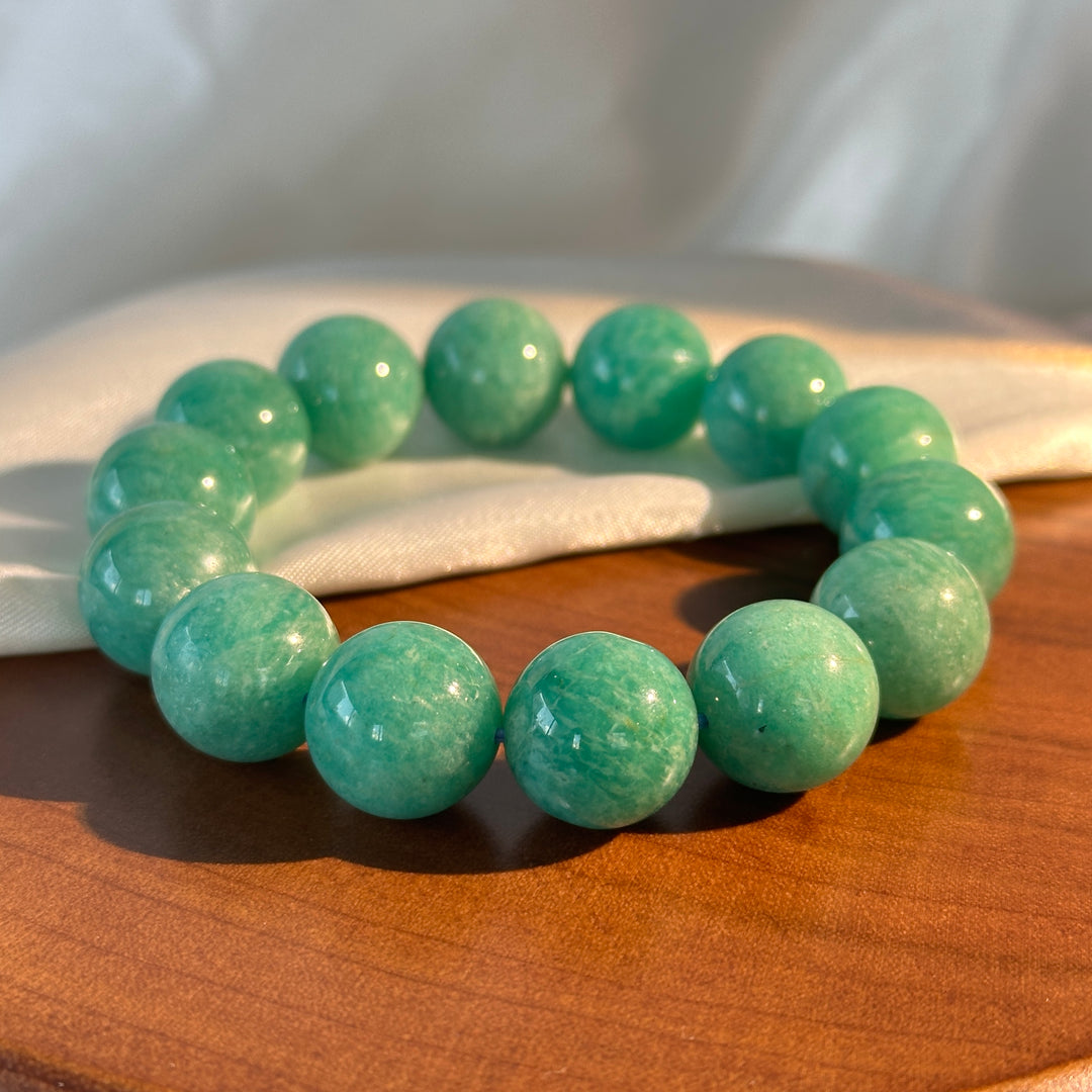 Amazonite Bead Bracelet 14.8-15.1mm