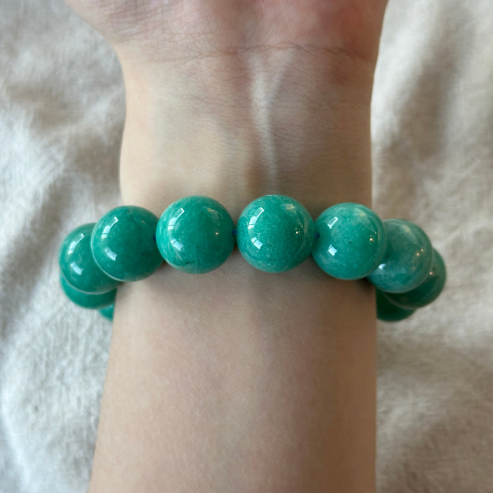 Amazonite Bead Bracelet 14.8-15.1mm