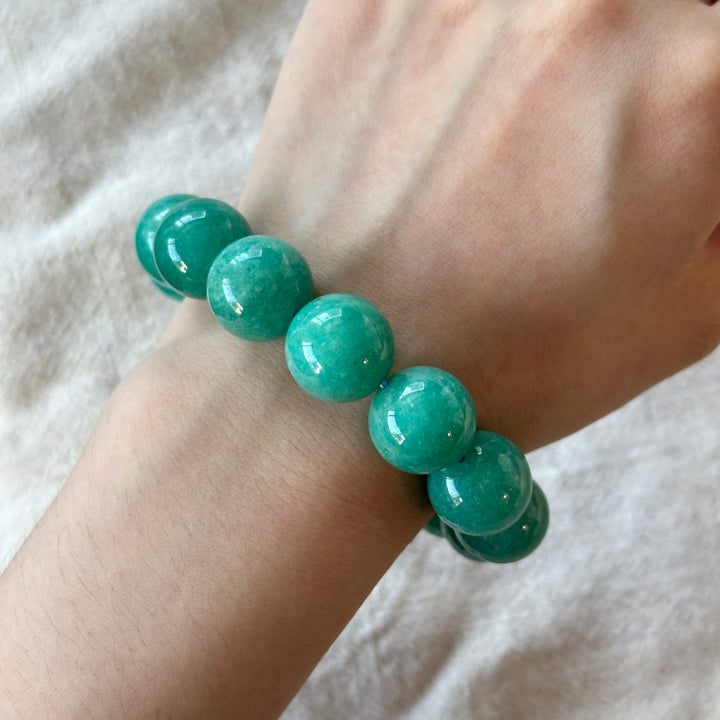Amazonite Bead Bracelet 14.8-15.1mm