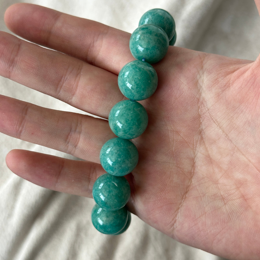 Amazonite Bead Bracelet 14.8-15.1mm