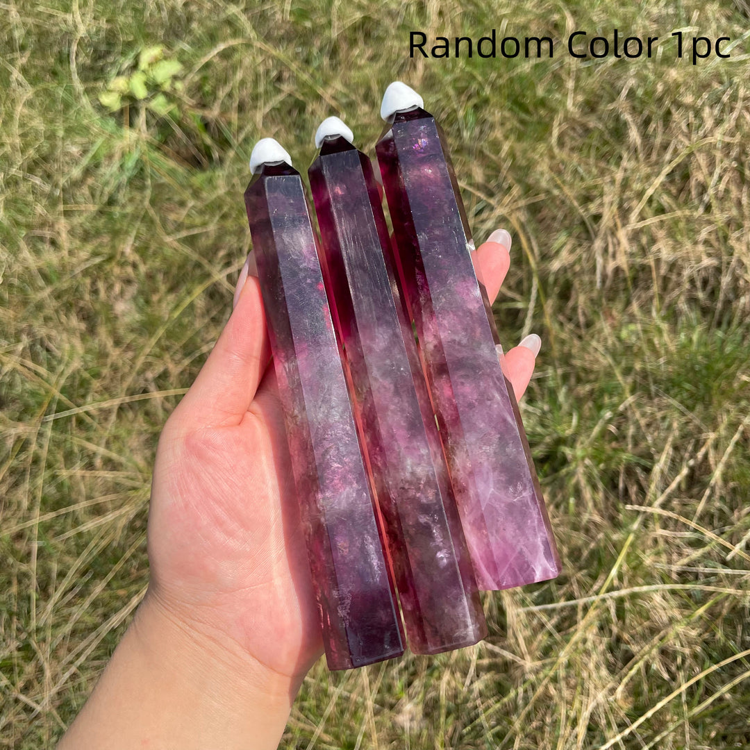 Natural Crystal Purple Fluorite Point