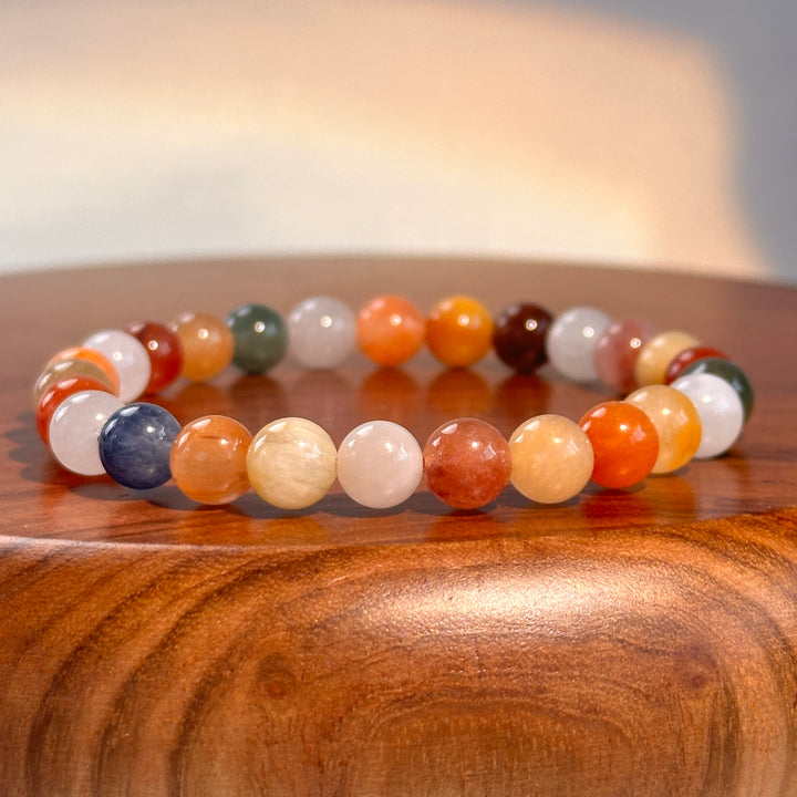 Rainbow Rabbit Hair Bracelet 7.7-7.9mm