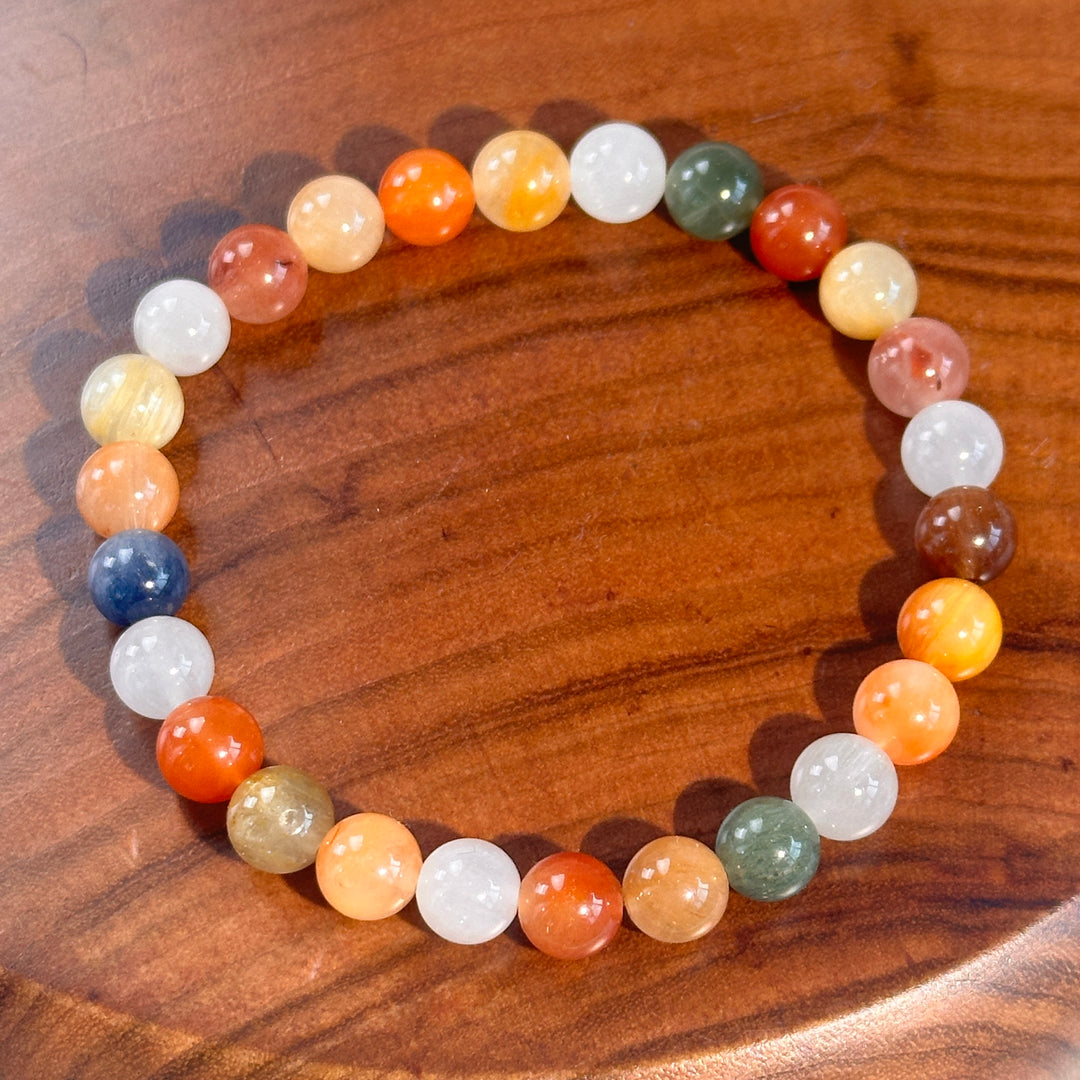 Rainbow Rabbit Hair Bracelet 7.7-7.9mm