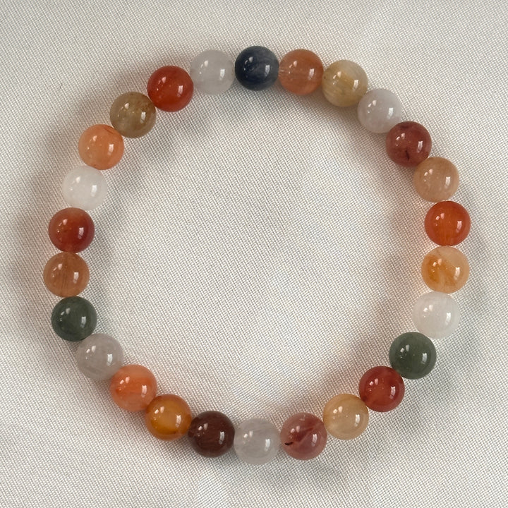 Rainbow Rabbit Hair Bracelet 7.7-7.9mm