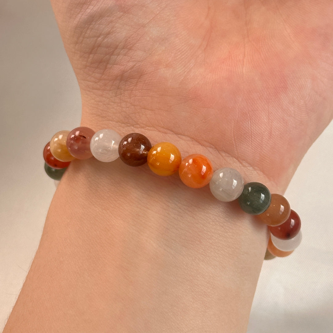 Rainbow Rabbit Hair Bracelet 7.7-7.9mm