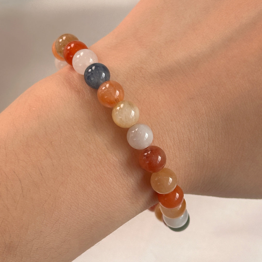 Rainbow Rabbit Hair Bracelet 7.7-7.9mm
