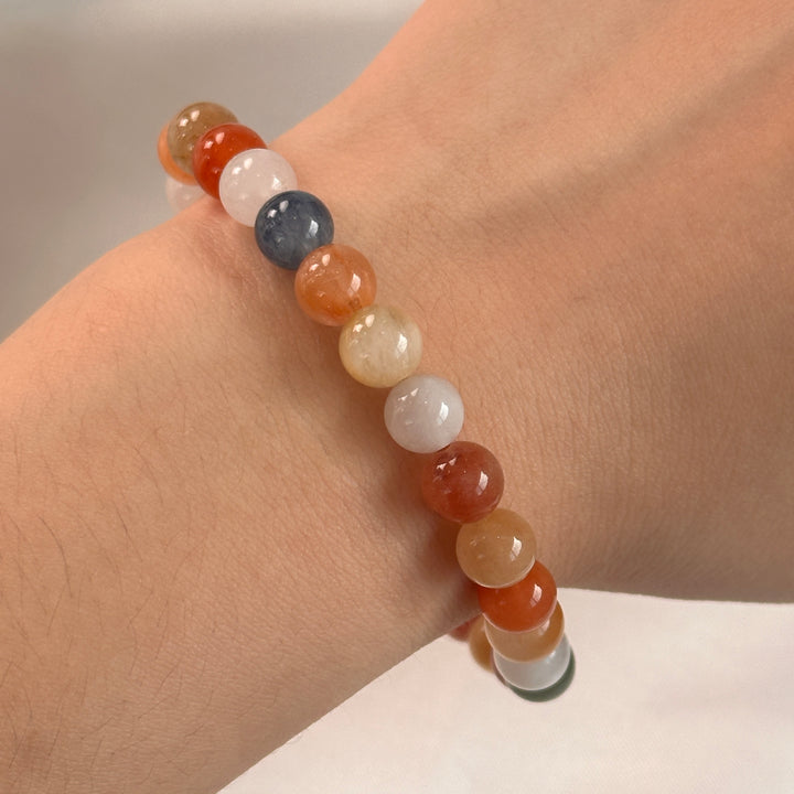 Rainbow Rabbit Hair Bracelet 7.7-7.9mm