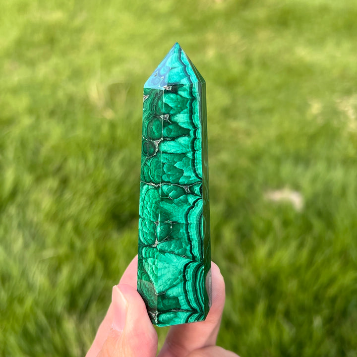 Natural Malachite Point