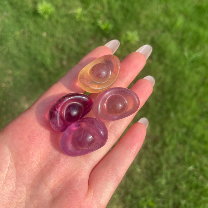 Natural Crystal Fluorite Mini Ingot Carving