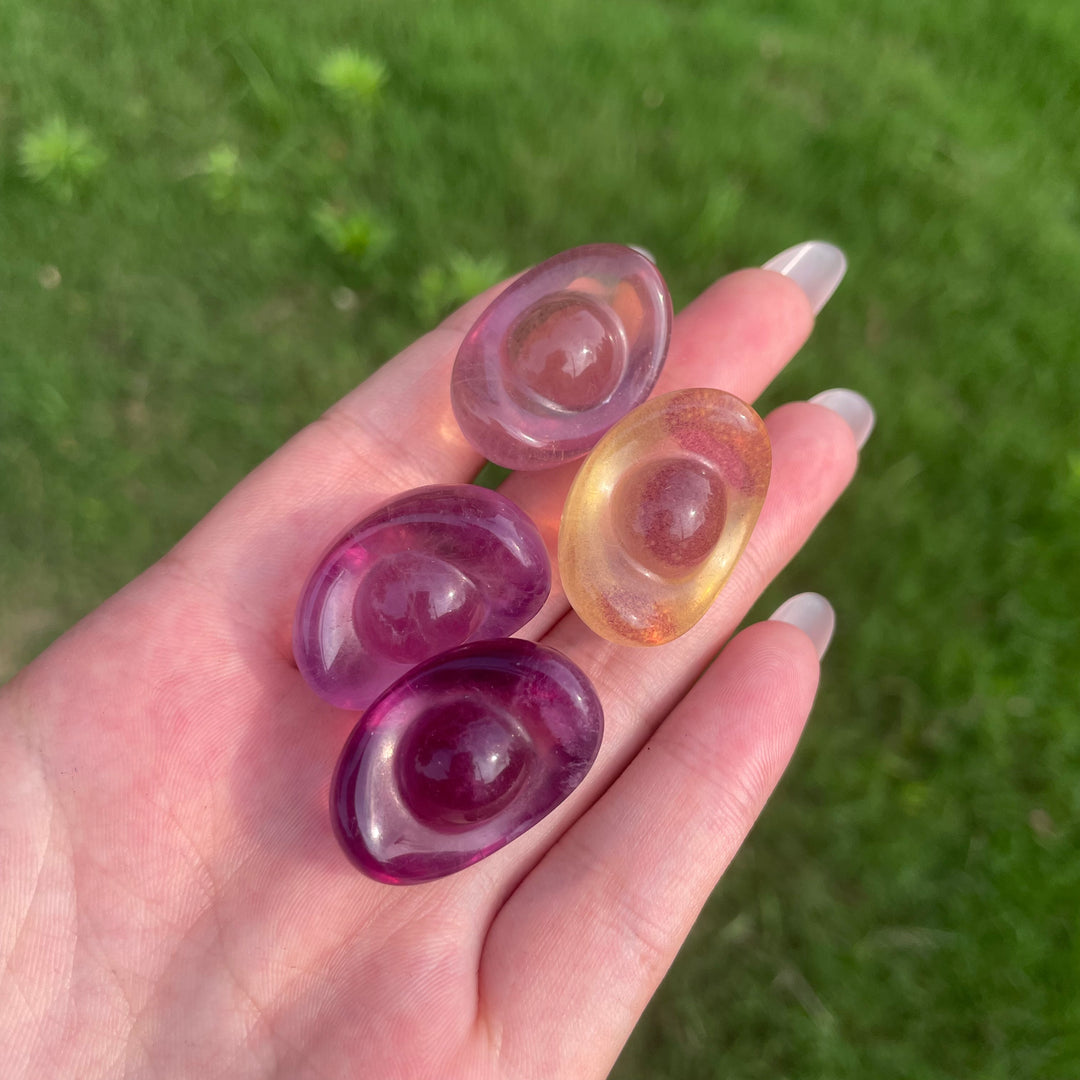 Natural Crystal Fluorite Mini Ingot Carving