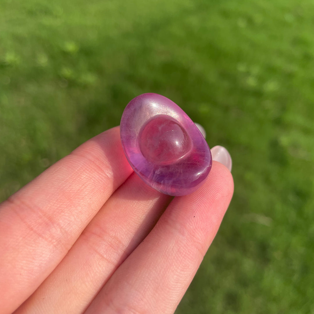 Natural Crystal Fluorite Mini Ingot Carving