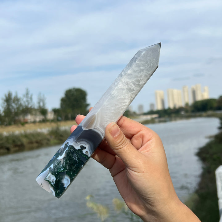 Natura Moss Agate Tower