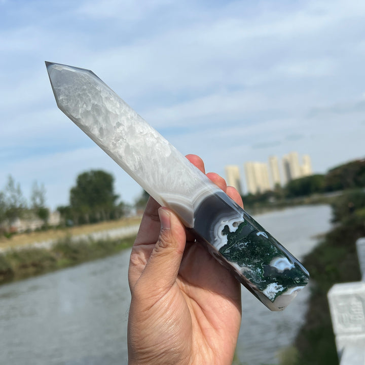 Natura Moss Agate Tower