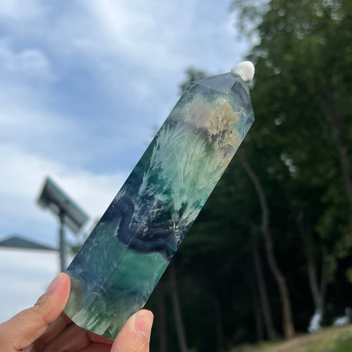 Natura Feather Fluorite Tower