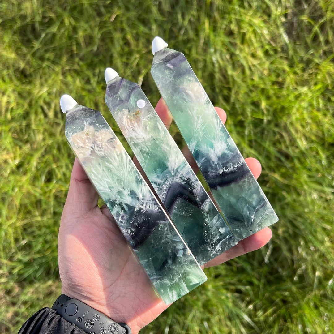 Natura Feather Fluorite Tower