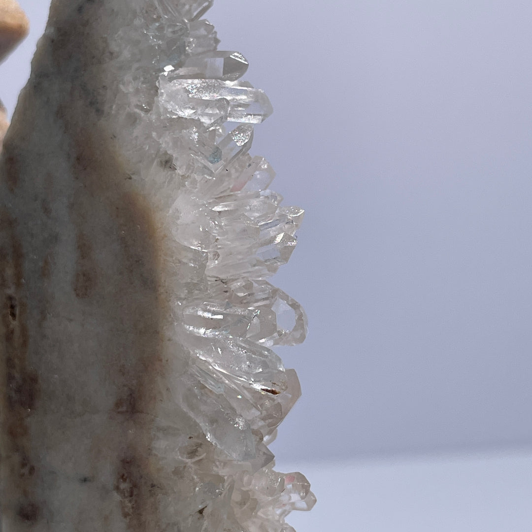 Unique White Crystal Cluster Owl