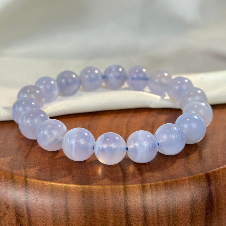 Blue Lace Agate Bracelet 10.7-12.9mm