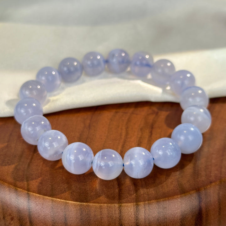 Blue Lace Agate Bracelet 10.7-12.9mm