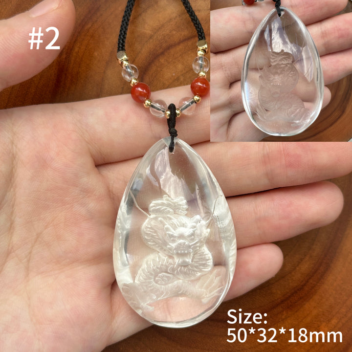 Unique Natural Crystal Reverse Intaglio Pendant