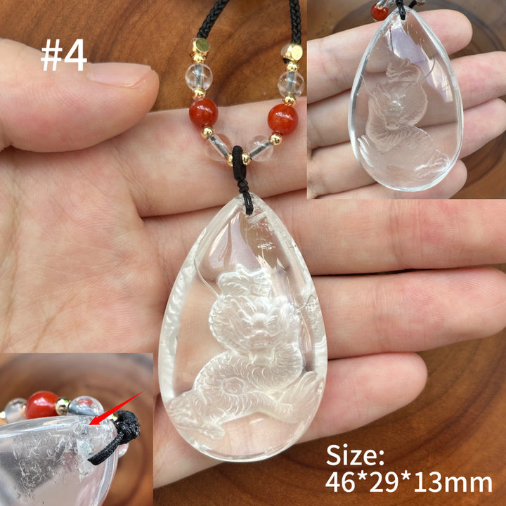 Unique Natural Crystal Reverse Intaglio Pendant