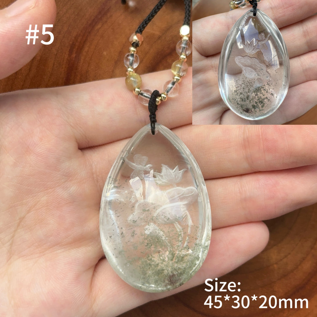 Unique Natural Crystal Reverse Intaglio Pendant