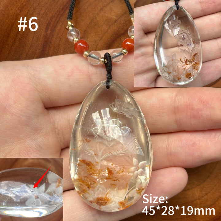 Unique Natural Crystal Reverse Intaglio Pendant