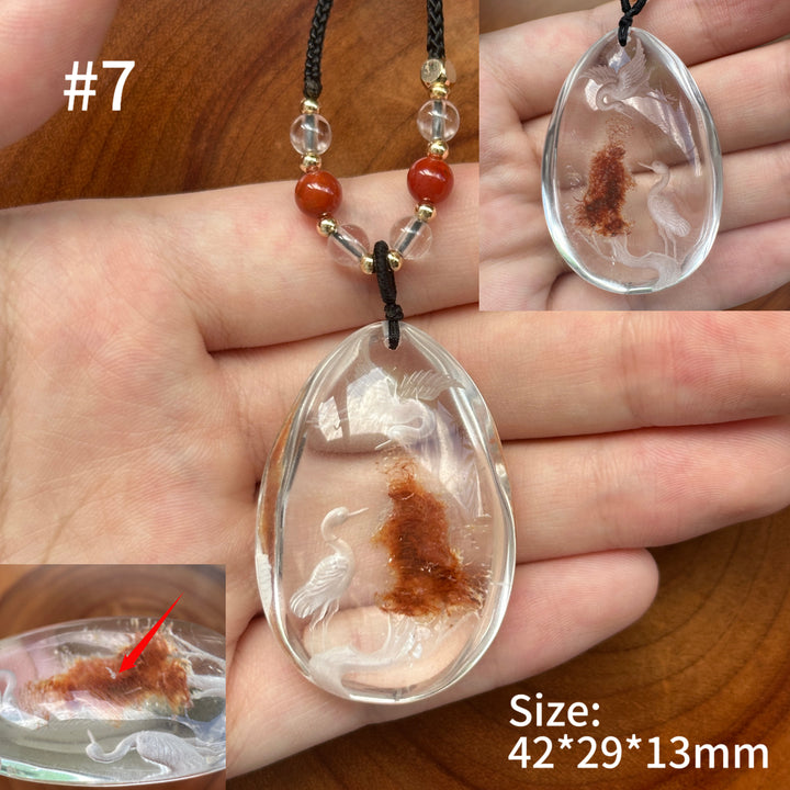 Unique Natural Crystal Reverse Intaglio Pendant