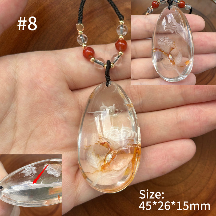 Unique Natural Crystal Reverse Intaglio Pendant