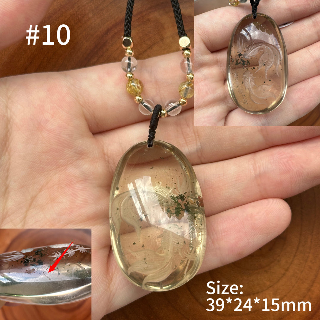 Unique Natural Crystal Reverse Intaglio Pendant