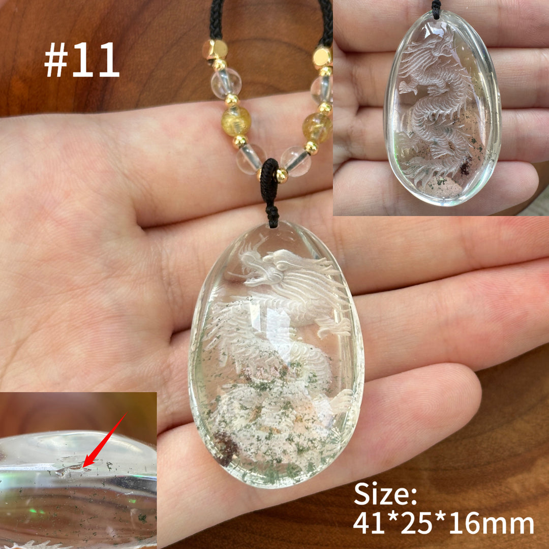 Unique Natural Crystal Reverse Intaglio Pendant