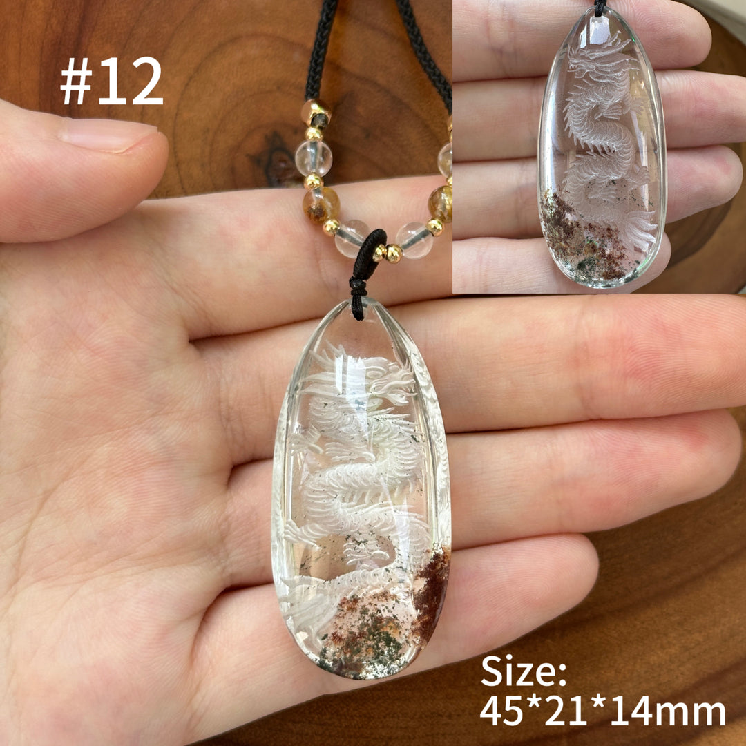 Unique Natural Crystal Reverse Intaglio Pendant