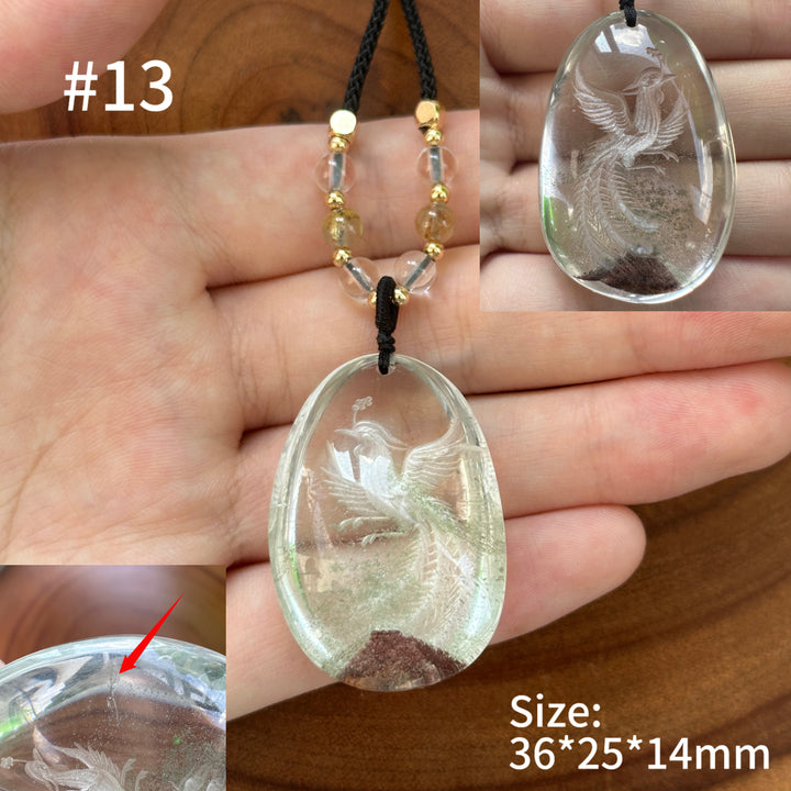 Unique Natural Crystal Reverse Intaglio Pendant