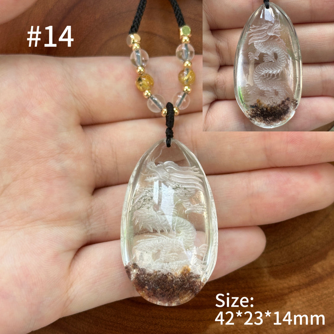 Unique Natural Crystal Reverse Intaglio Pendant