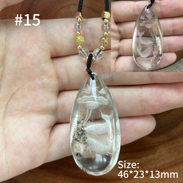 Unique Natural Crystal Reverse Intaglio Pendant