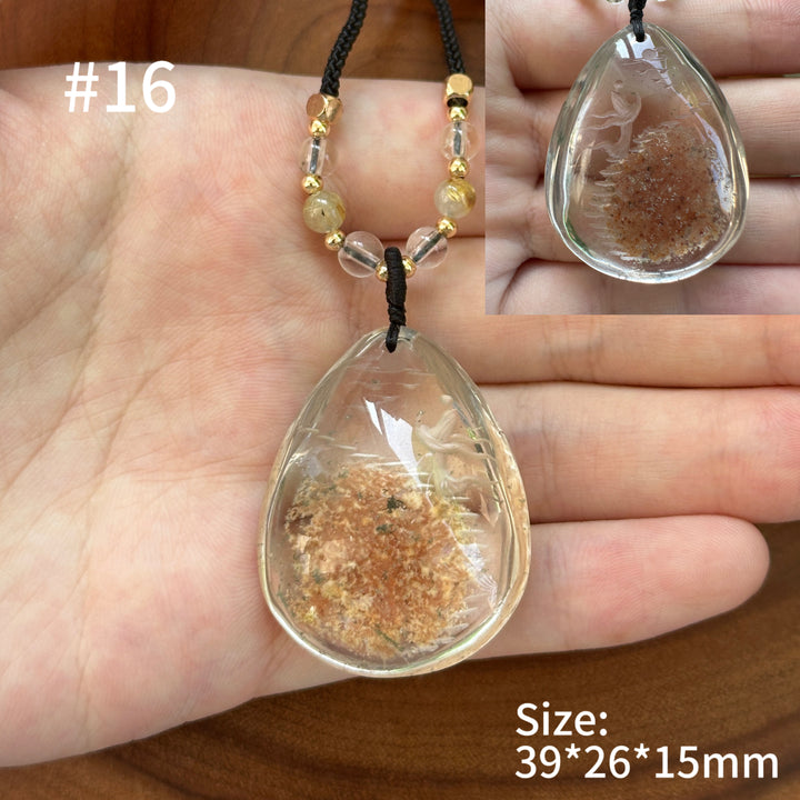 Unique Natural Crystal Reverse Intaglio Pendant