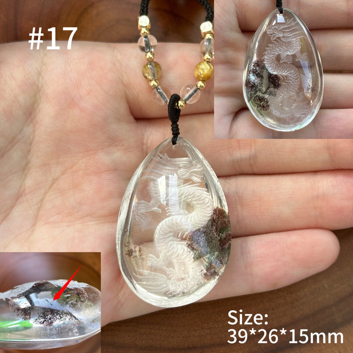 Unique Natural Crystal Reverse Intaglio Pendant