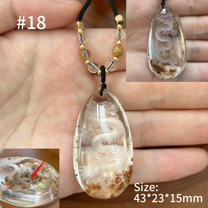 Unique Natural Crystal Reverse Intaglio Pendant