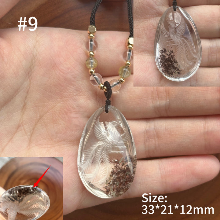 Unique Natural Crystal Reverse Intaglio Pendant 2.0