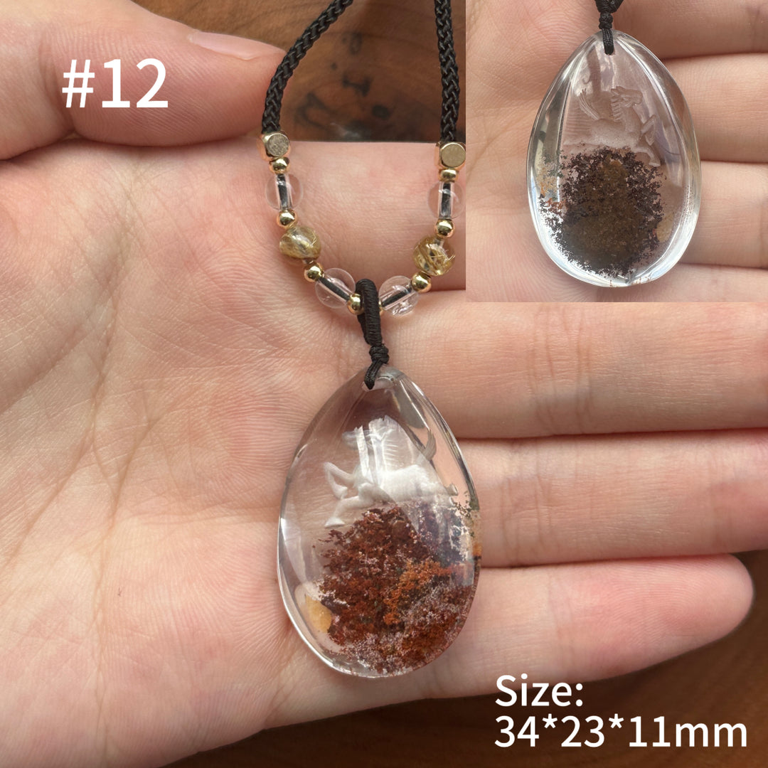 Unique Natural Crystal Reverse Intaglio Pendant 2.0