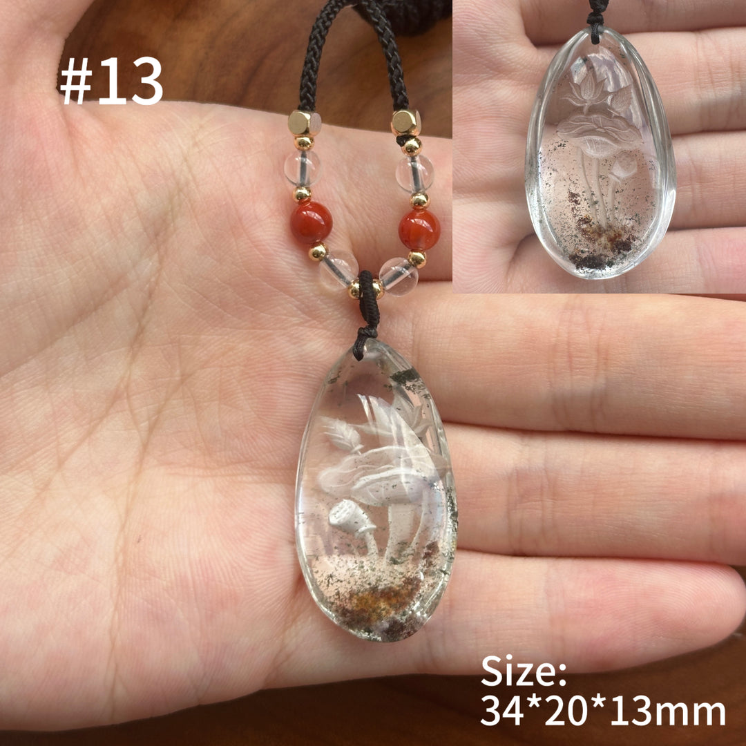 Unique Natural Crystal Reverse Intaglio Pendant 2.0