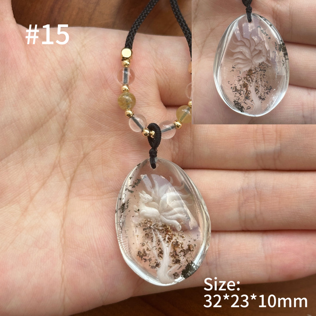 Unique Natural Crystal Reverse Intaglio Pendant 2.0