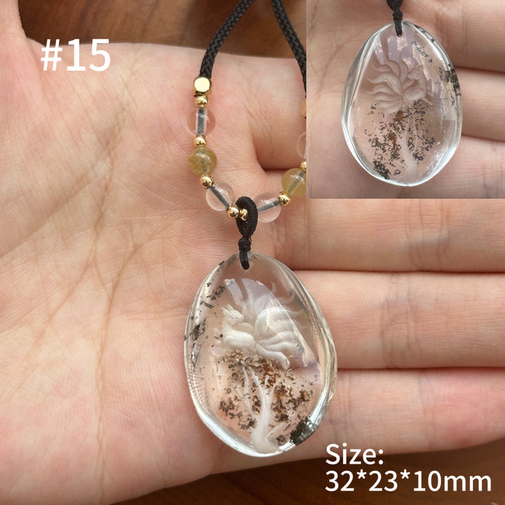 Unique Natural Crystal Reverse Intaglio Pendant 2.0