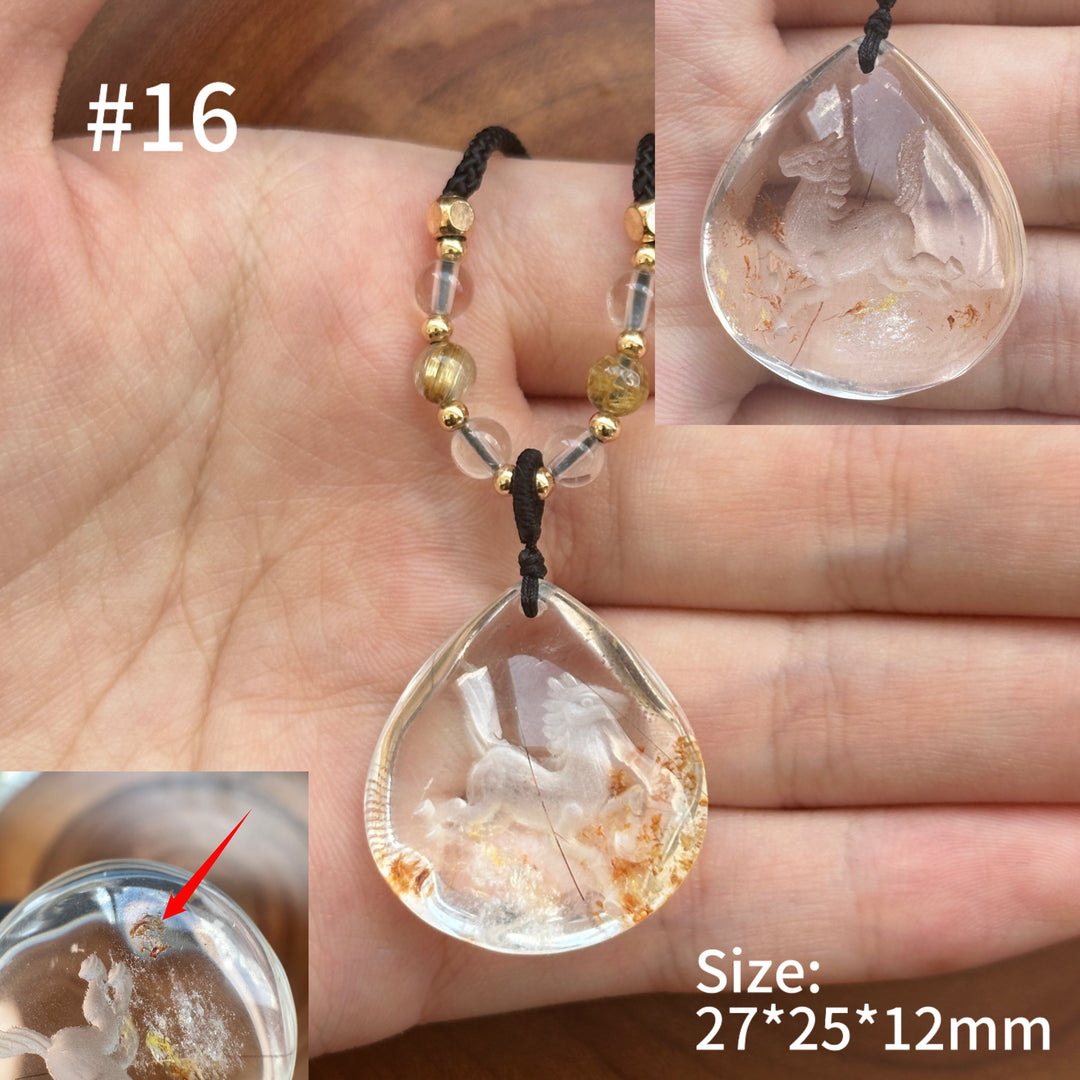 Unique Natural Crystal Reverse Intaglio Pendant 2.0
