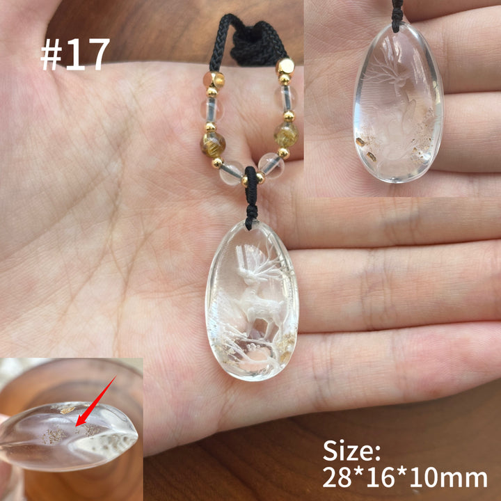 Unique Natural Crystal Reverse Intaglio Pendant 2.0