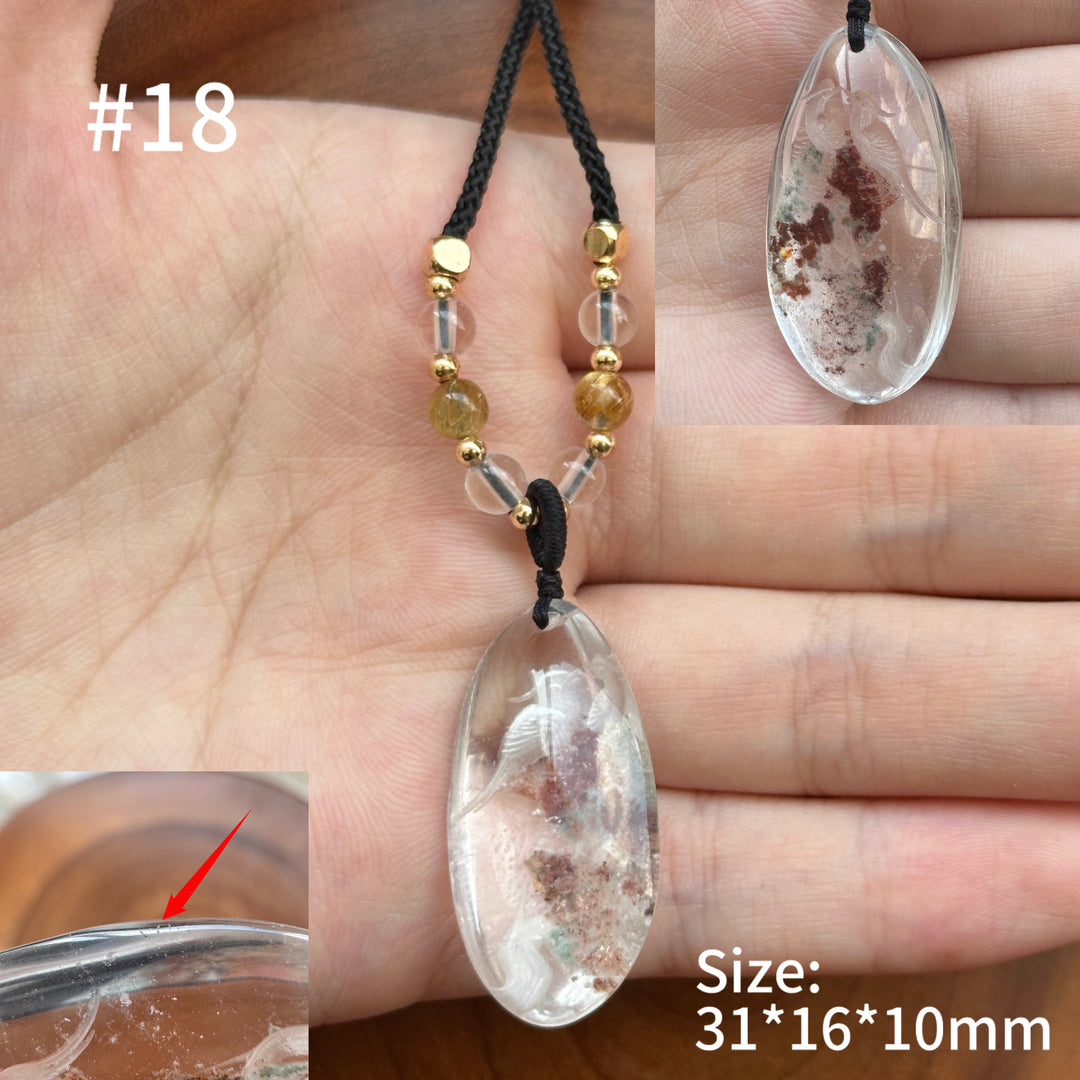 Unique Natural Crystal Reverse Intaglio Pendant 2.0