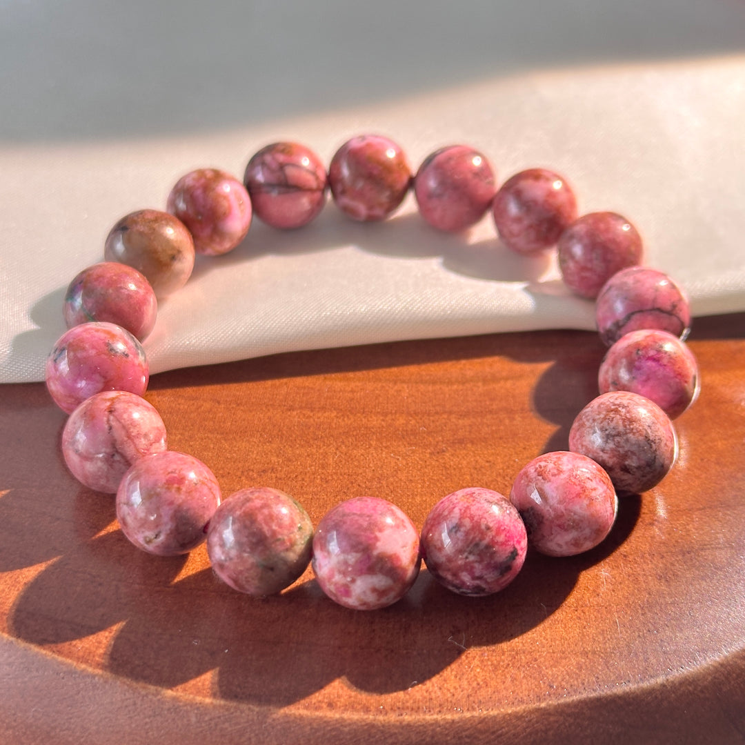 Cobaltan Calcite Bead Bracelet 10.8-11.3mm