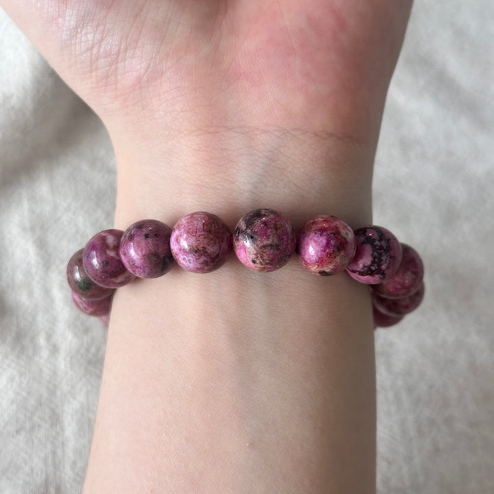 Cobaltan Calcite Bead Bracelet 10.8-11.3mm