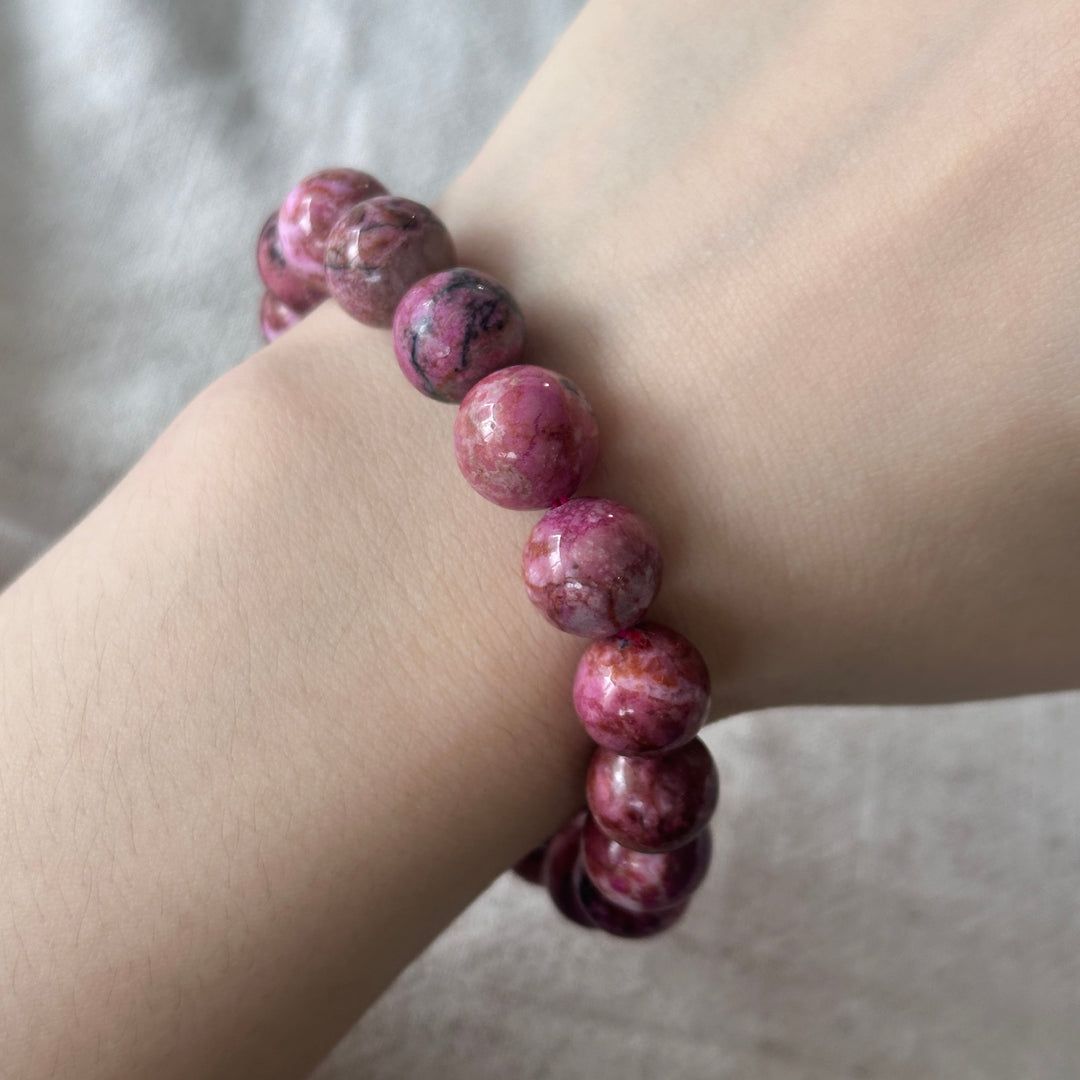 Cobaltan Calcite Bead Bracelet 10.8-11.3mm